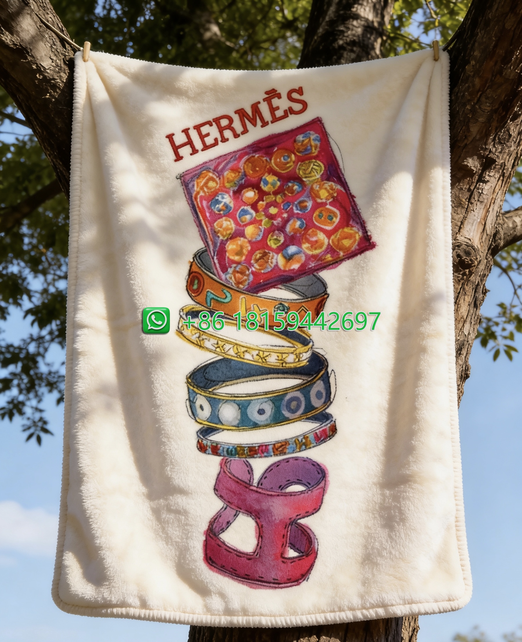 Hermes Throw Blankets